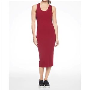 Athleta Red River Ribbed Merino Wool Sleeveless Maxi Sweater Dress